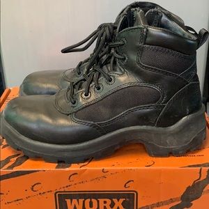 WORX Red Wing Electrum 6" Boots Mens 7 Black Zip Waterproof Non-Metallic Toe EUC